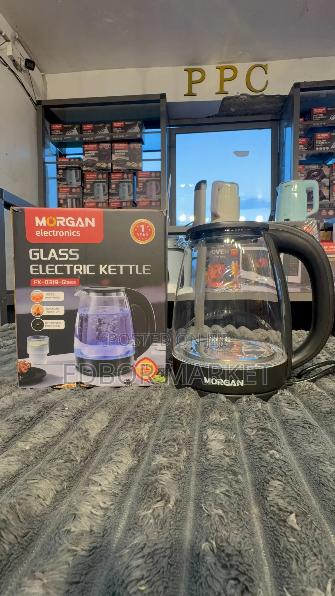 Morgan 2.0L Glass Electric Kettle FK-0319 1500W