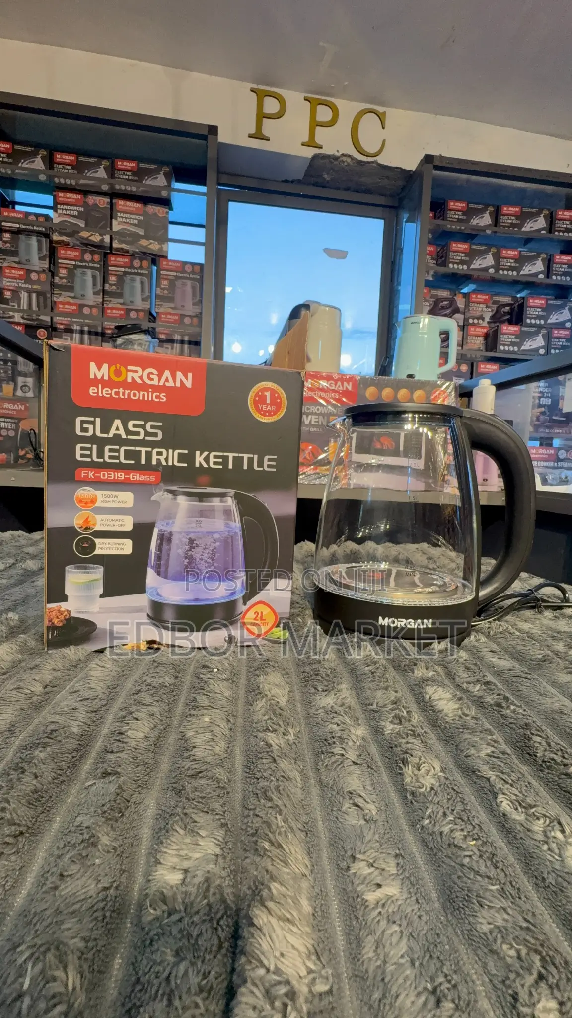 Morgan 2.0L Glass Electric Kettle FK-0319 1500W