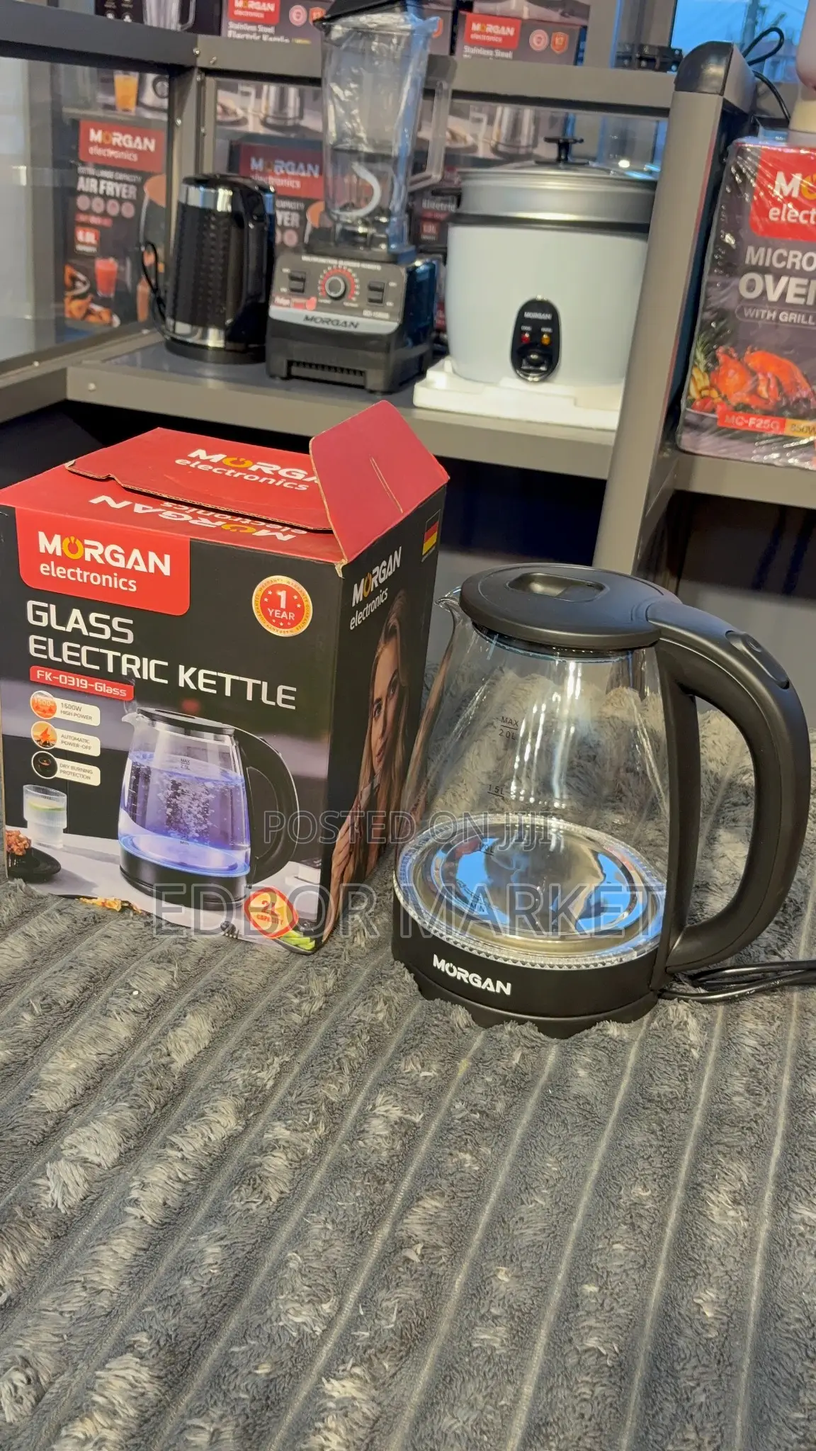 Morgan 2.0L Glass Electric Kettle FK-0319 1500W