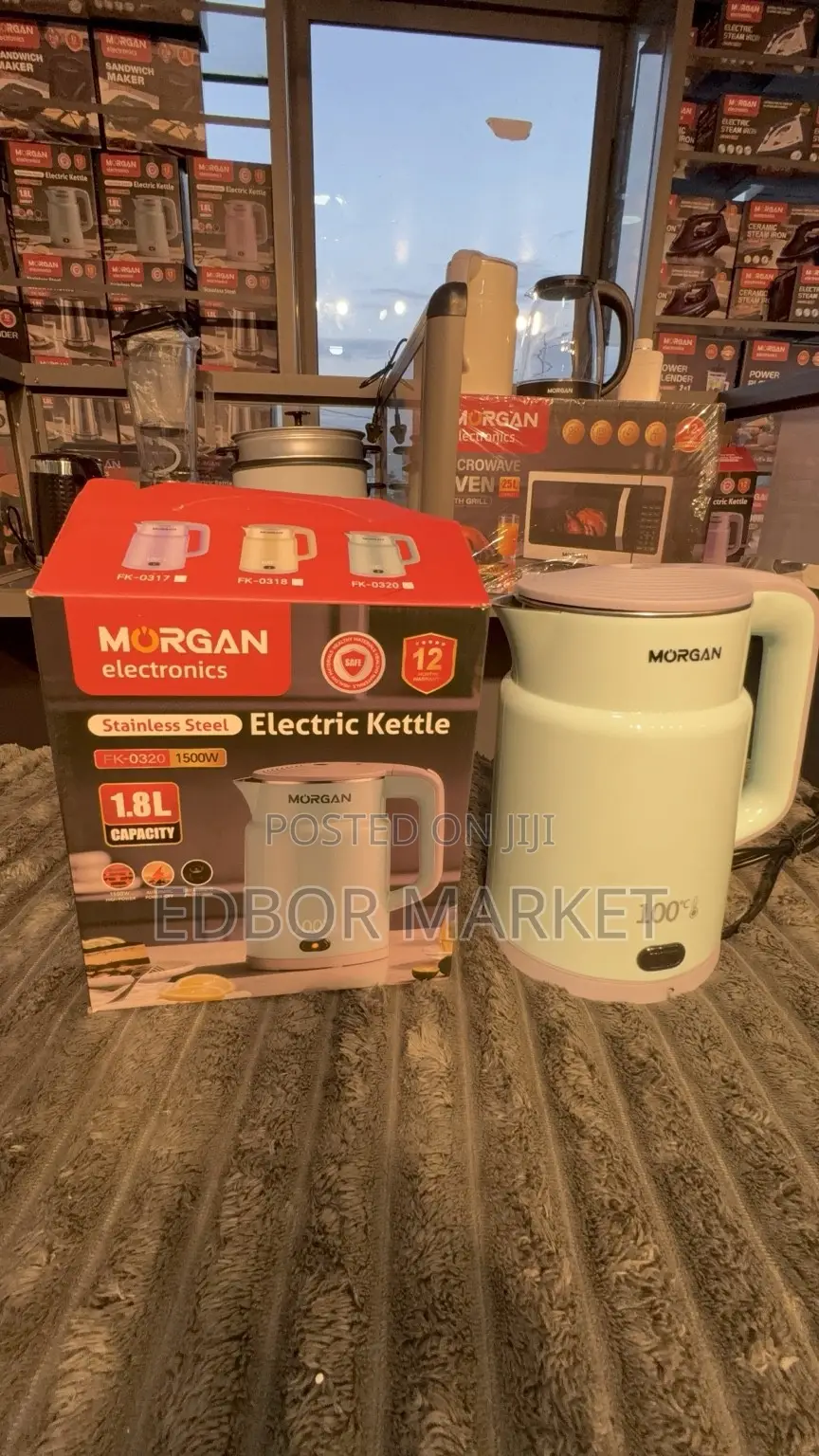 Morgan 1.8L Stainless Steel Electric Kettle FK-0320 1500W