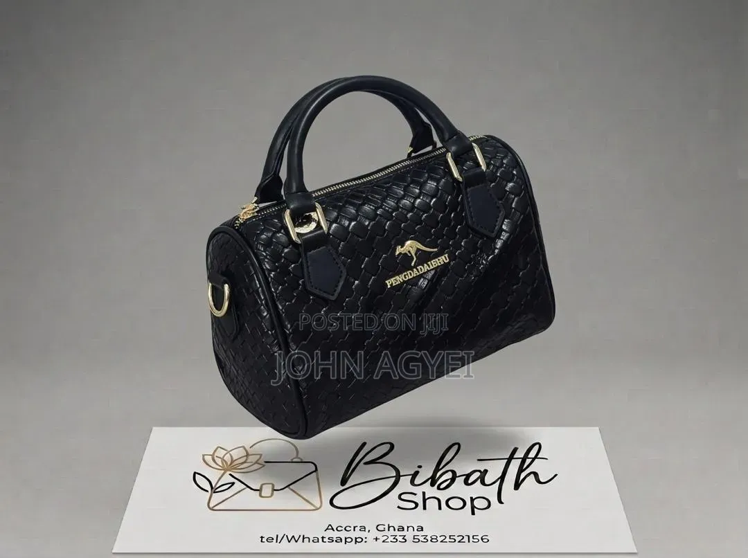 Stylish Black Structured Handbag