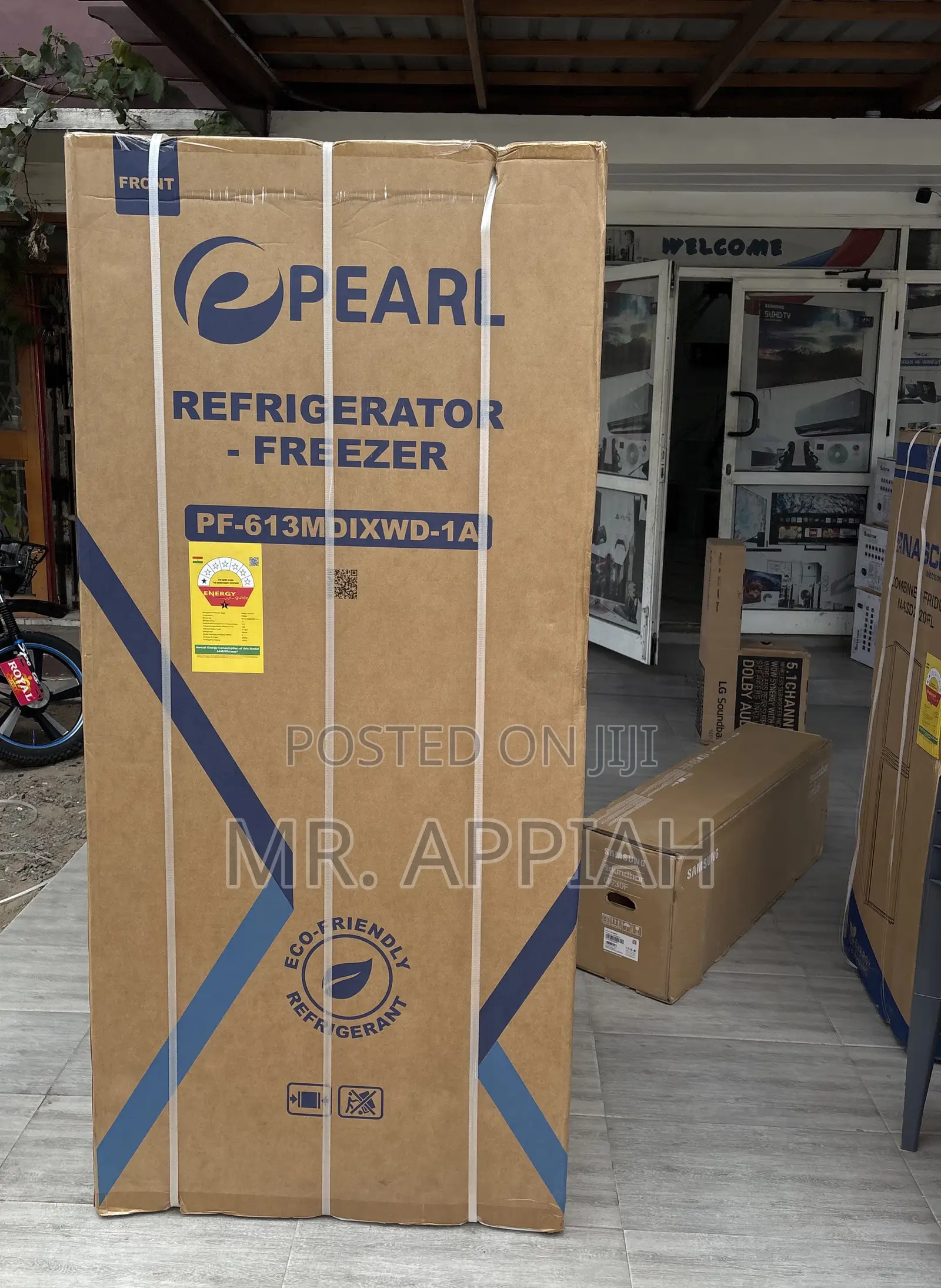 Choose Premium Pearl PF-613MDIXWD-1A Side by Side Refrigerator(Gray).