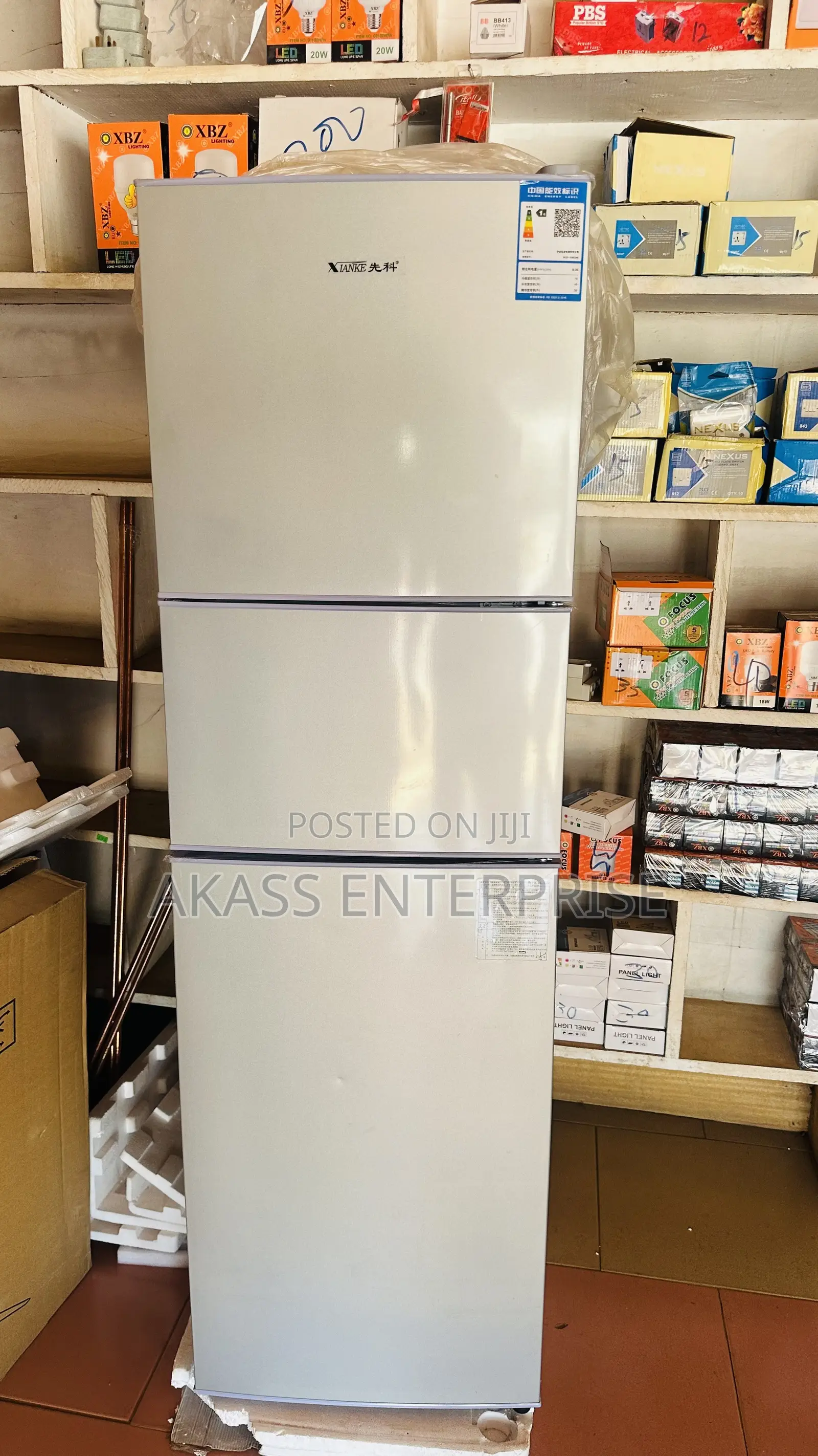 TIANKE 180L 3-Door Refrigerator BCD-180 - Energy Saving - Brand New