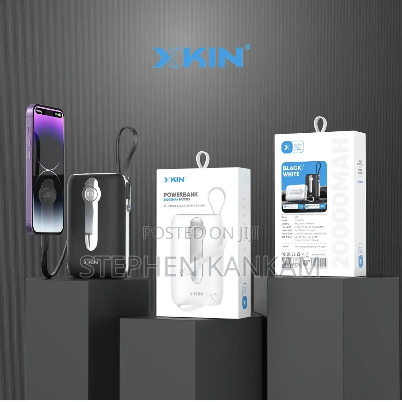 20,000mAh Fast-Charging Power Bank