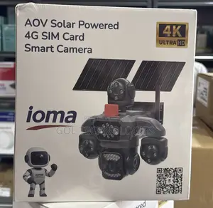 iOMA AOV Solar Powered 4G SIM Card Smart Camera 5 LENS IO-S84 4x4MP