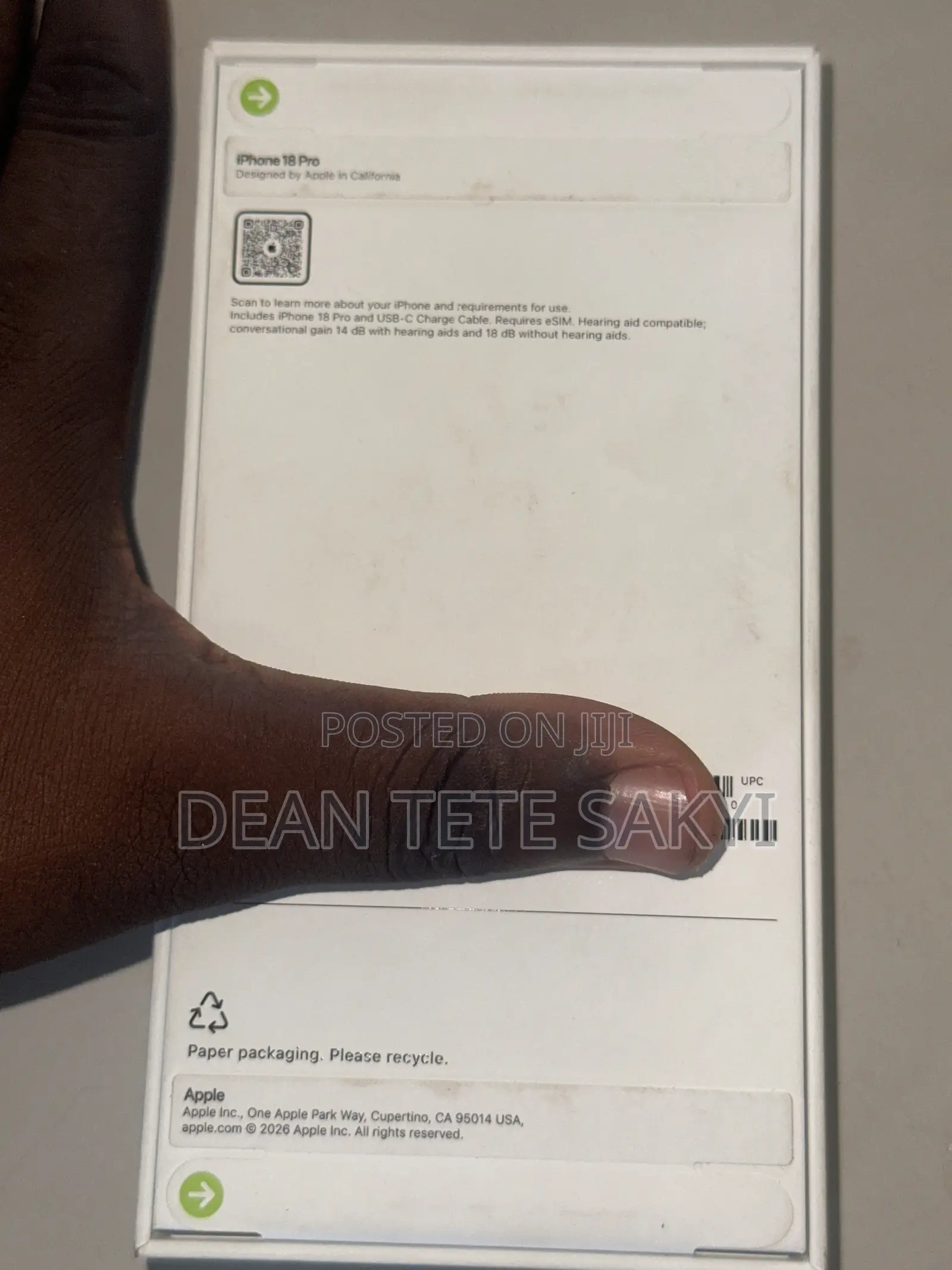 New Apple iPhone 18 Pro 256 GB Black