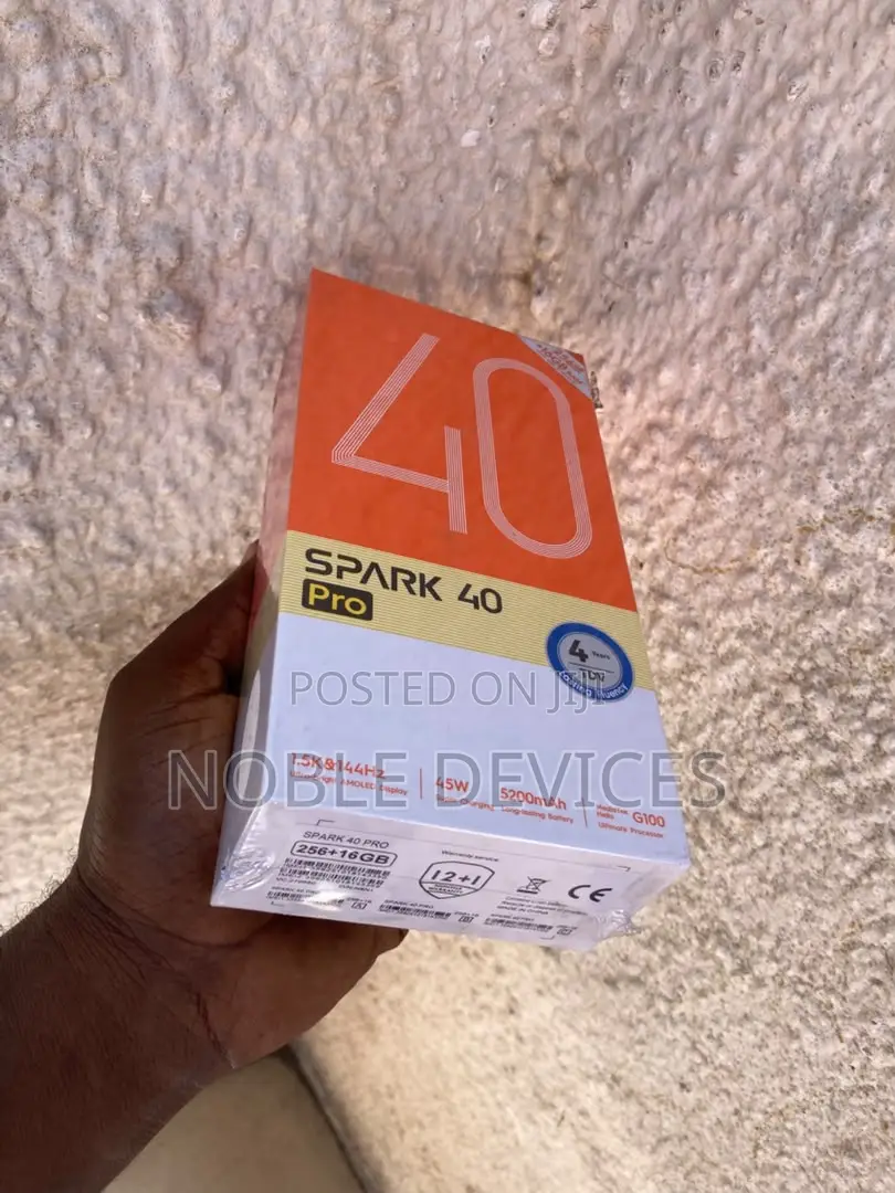 New Tecno Spark 40 Pro 256 GB White