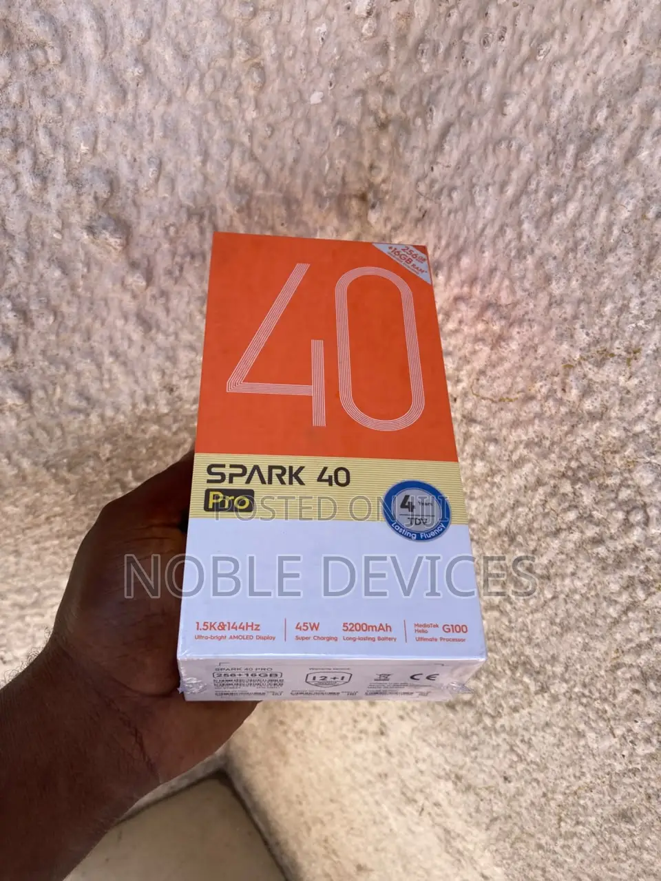 New Tecno Spark 40 Pro 256 GB White