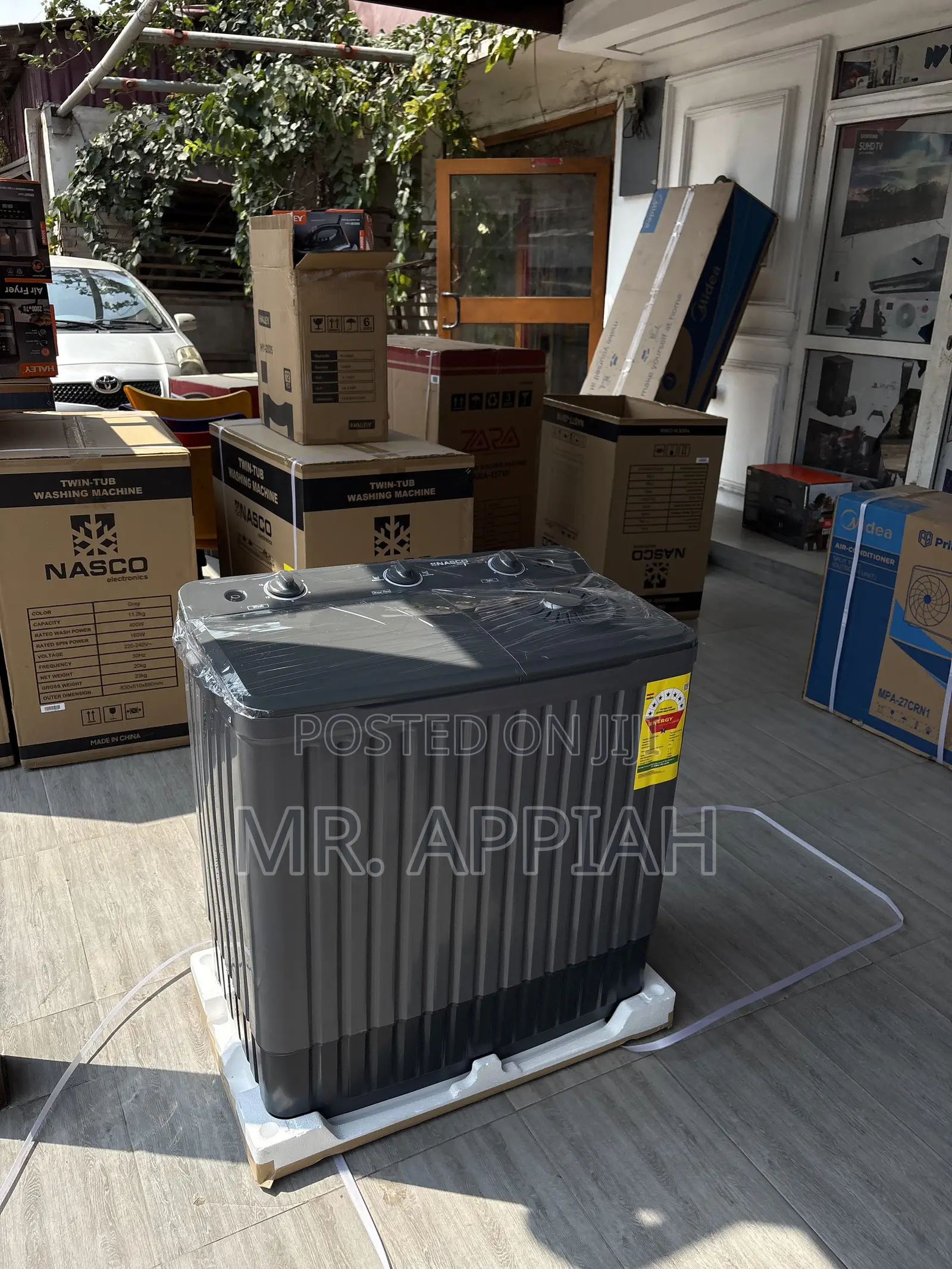 Super Quality Nasco 11kg Washing Machine(Spin Dry)Dark Gray