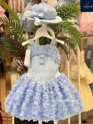 Blue Corset Dress With Matching Hat