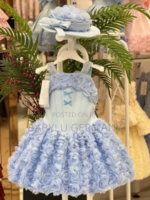 Blue Corset Dress With Matching Hat
