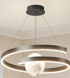 LED Chandelier With Moon Globe