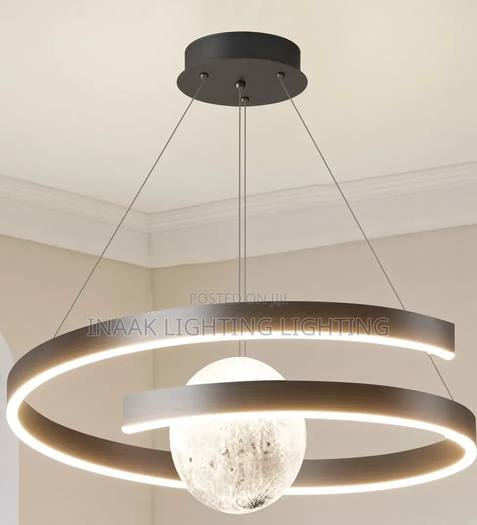 LED Chandelier With Moon Globe