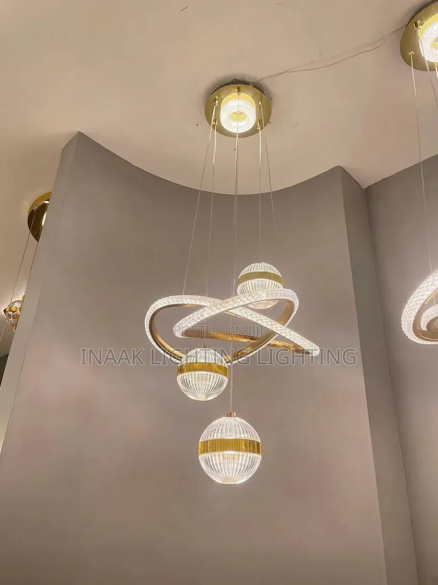 Three Globe Ring Chandelier
