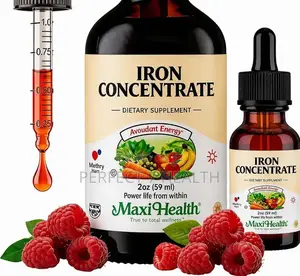 Maxi Health, Iron Concentrate, Natural Berry, Sensitive Stomach, 60 Ml