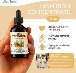 Maxi Health, Iron Concentrate, Natural Berry, Sensitive Stomach, 60 Ml
