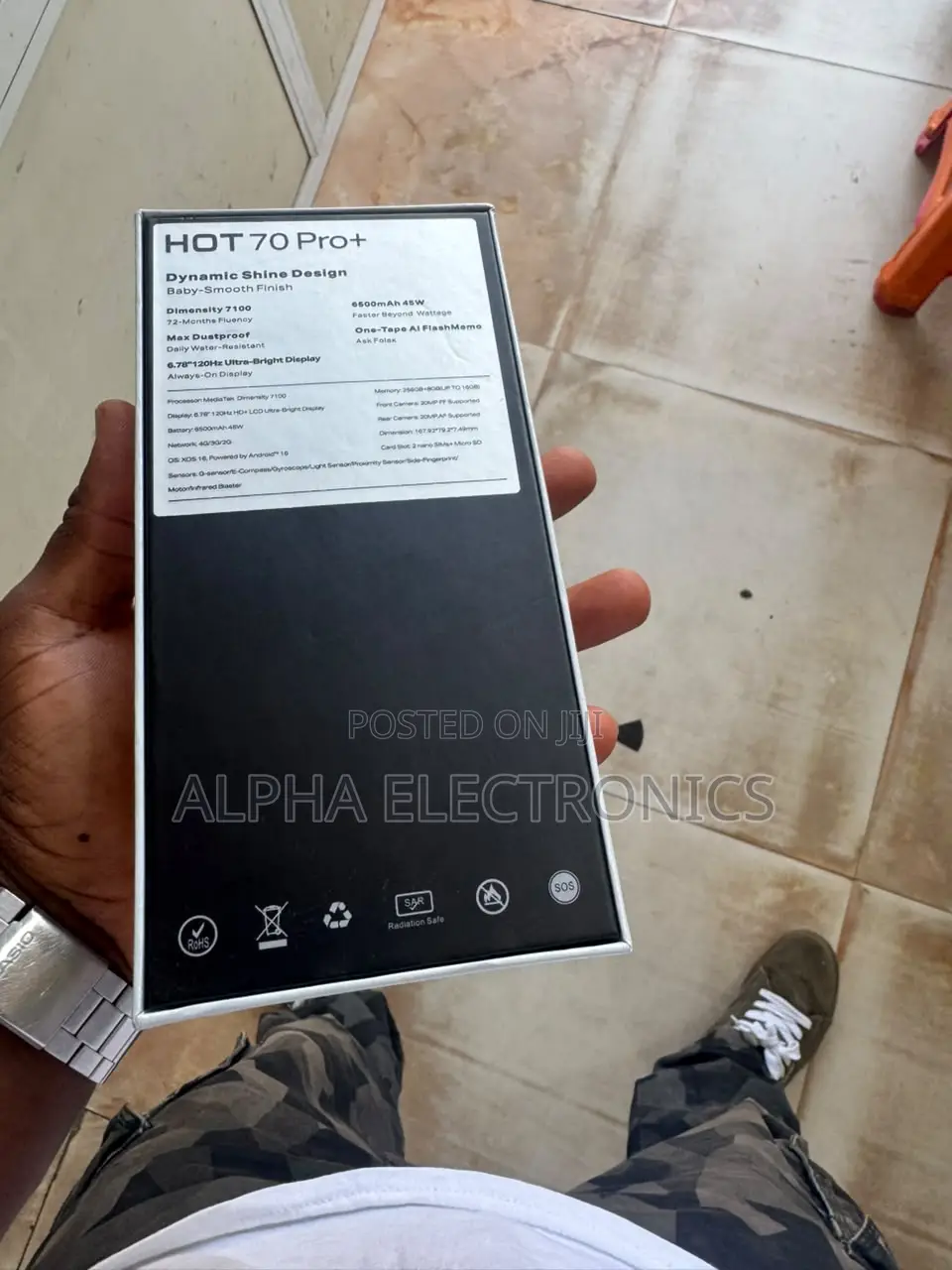 New Infinix Hot 70 Pro 5G+ 256 GB Gray