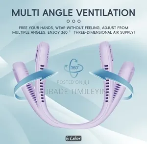Rechargeable Neck Fan 2- In 1- Lavender -8 Hours - Pay on Dilivery