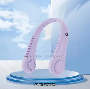 Rechargeable Neck Fan 2- In 1- Lavender -8 Hours - Pay on Dilivery