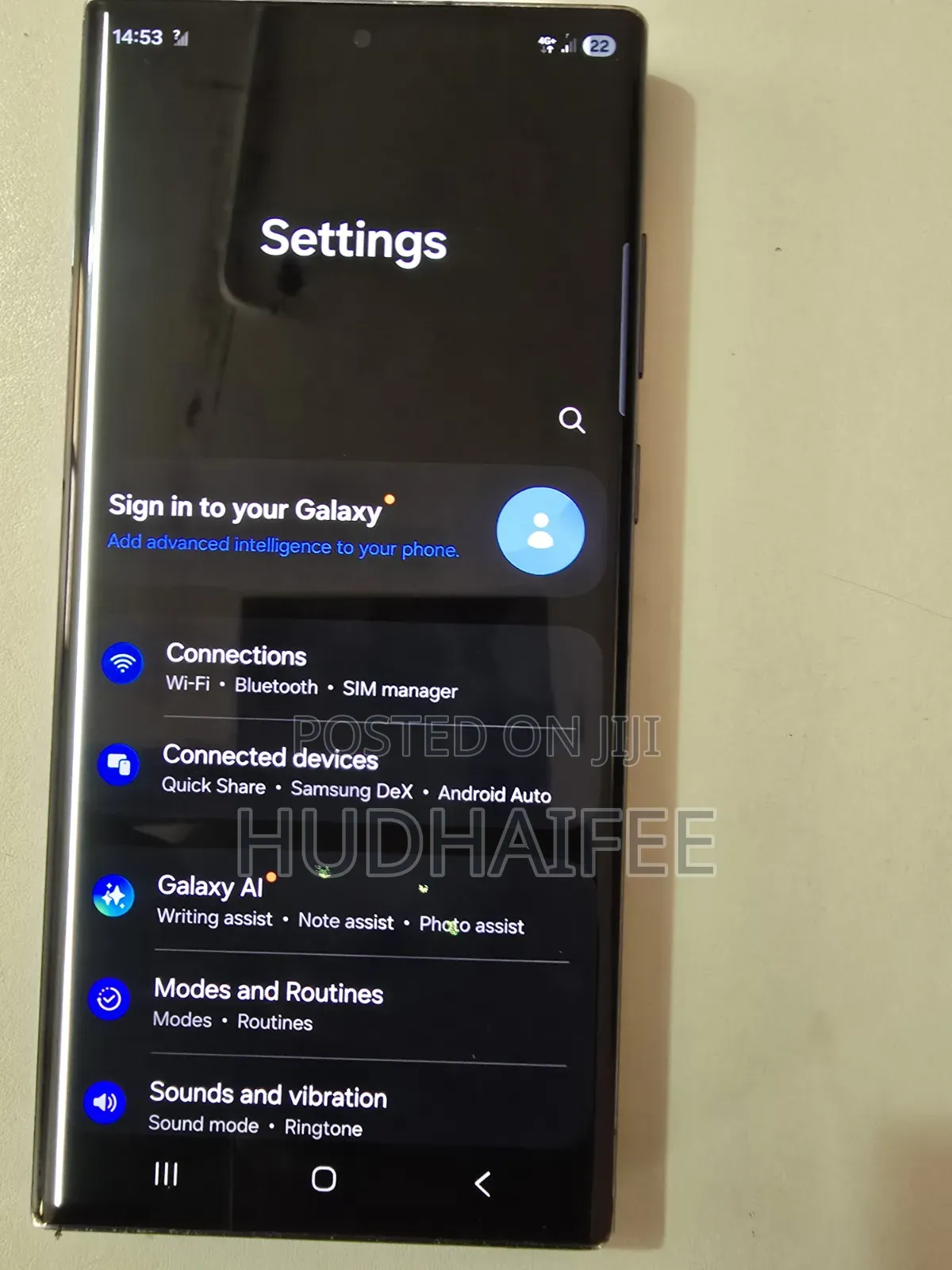 Samsung Galaxy S22 Ultra 128 GB Black