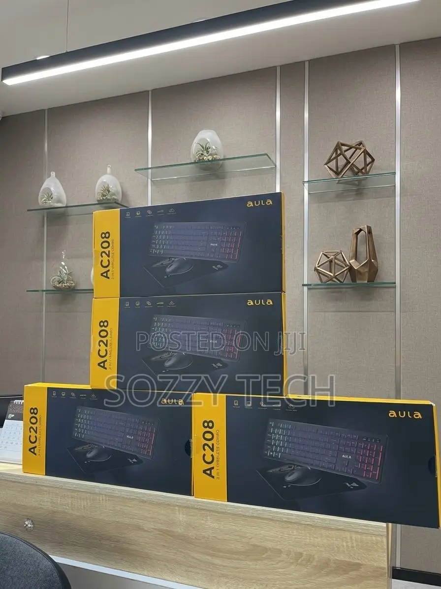 AULA Wireless Keyboard and Mouse Combo, RGB Backlit, Rechargeable