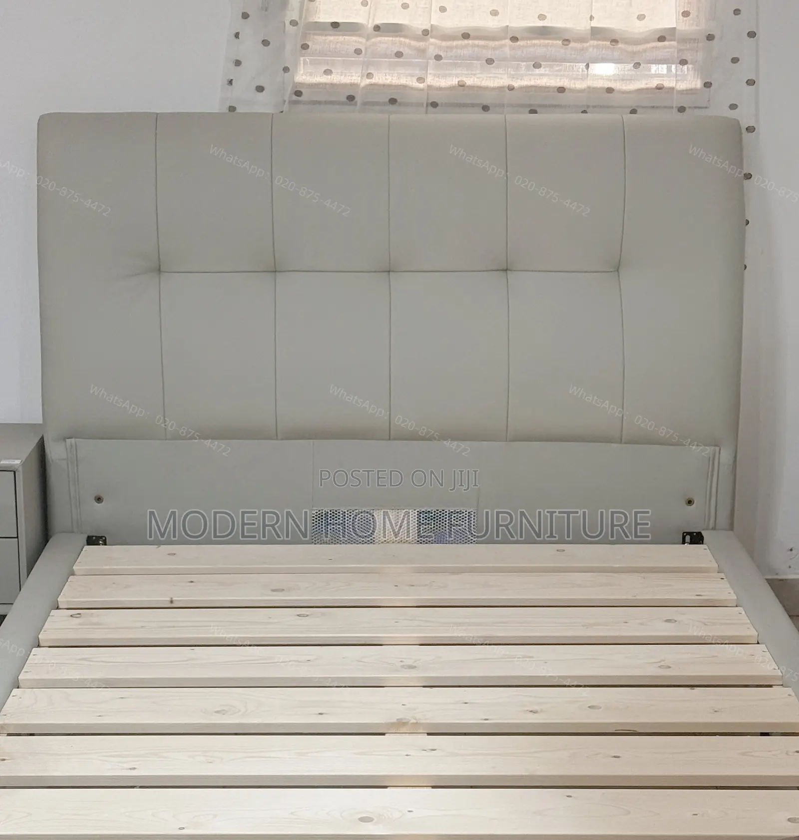 Grey PU Leather Bed | Imported | Stylish & Great Value | Opening Promo