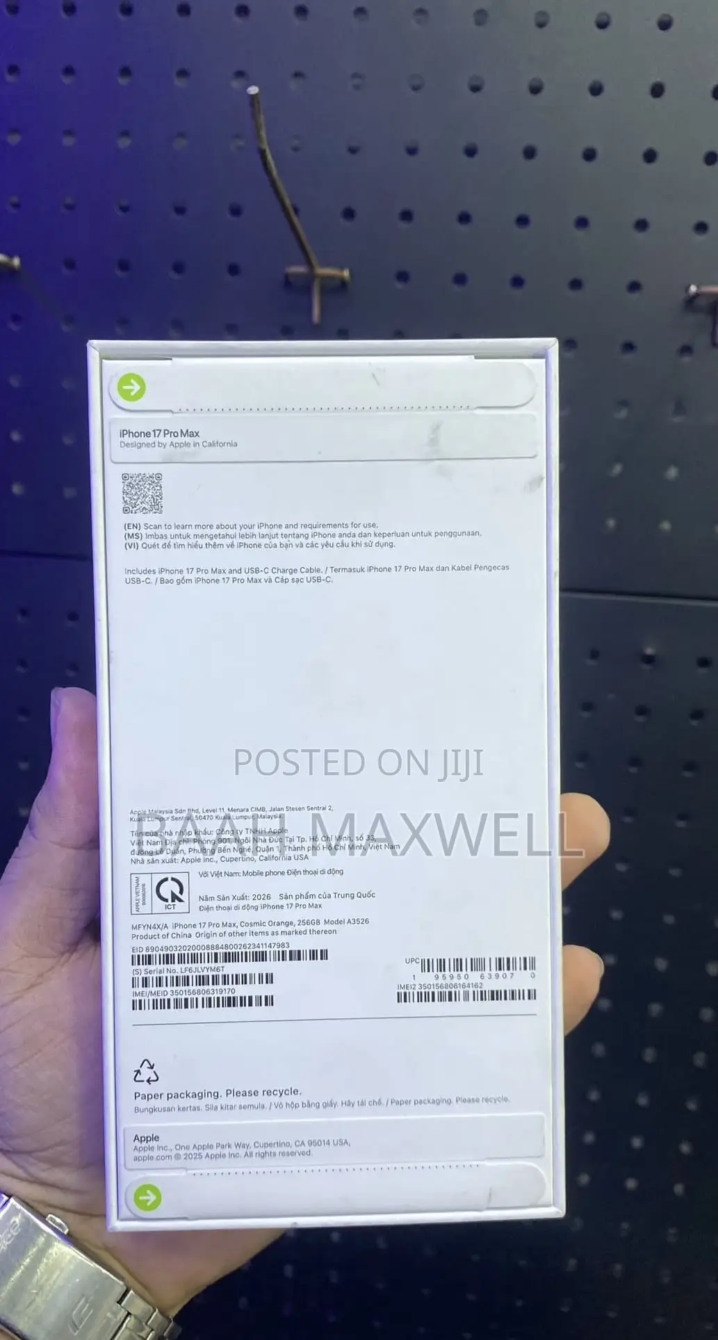 New Apple iPhone 17 Pro Max 512 GB Orange