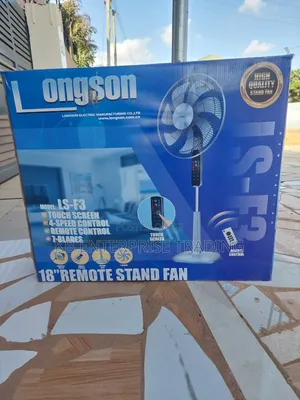 Black Longson Electric Fan With Remote