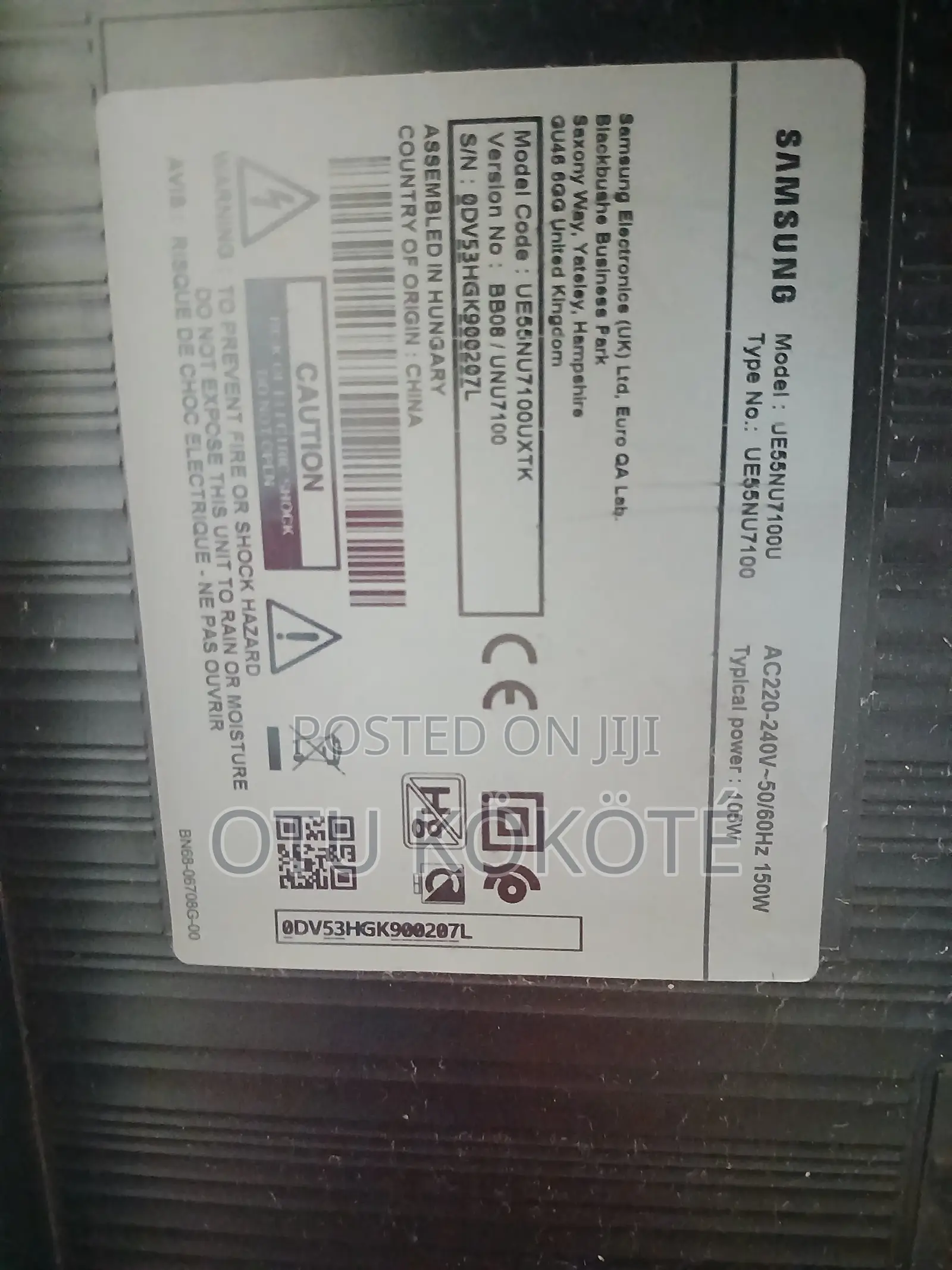 Samsung TV 55Inches for Sale