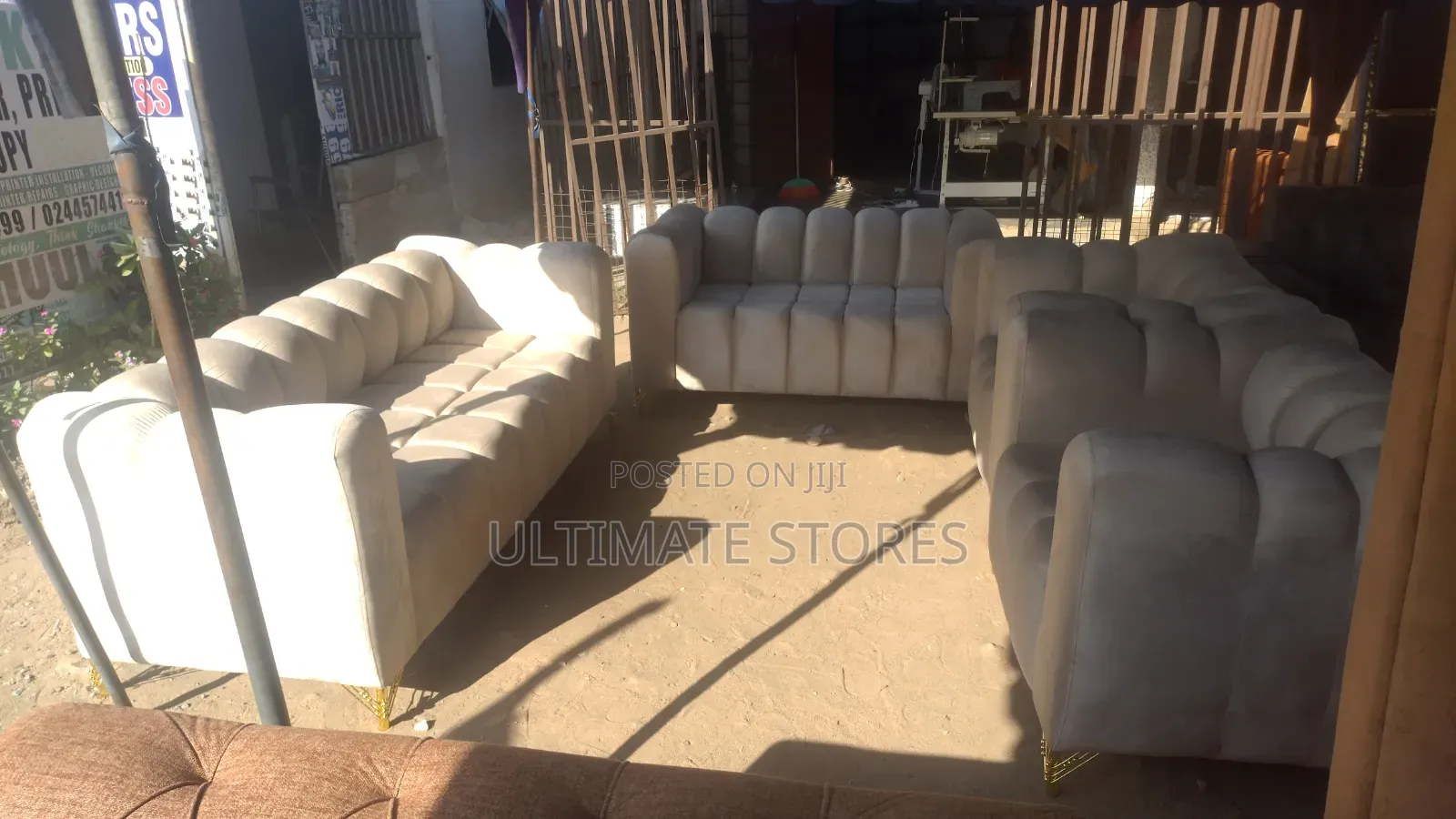 Suede Sofa Set (Payment on Delivery)