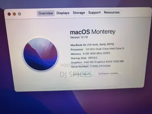 Laptop Apple MacBook Air 2015 8GB Intel Core i5 SSD 512GB