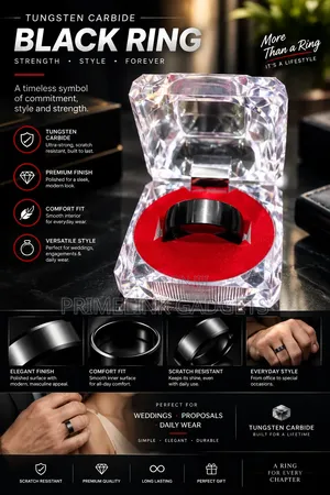 Tungstens Carbide High Quality Men's Ring