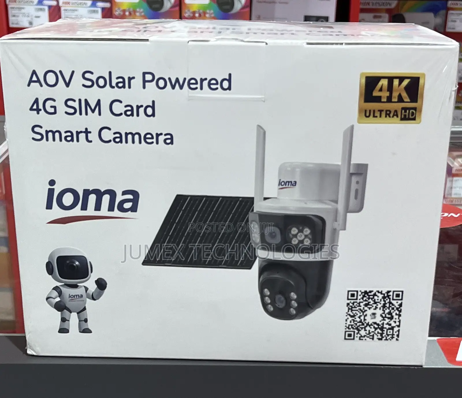 AOV Solar Powered 4G SIM Card Smart Camera Dual-Lens