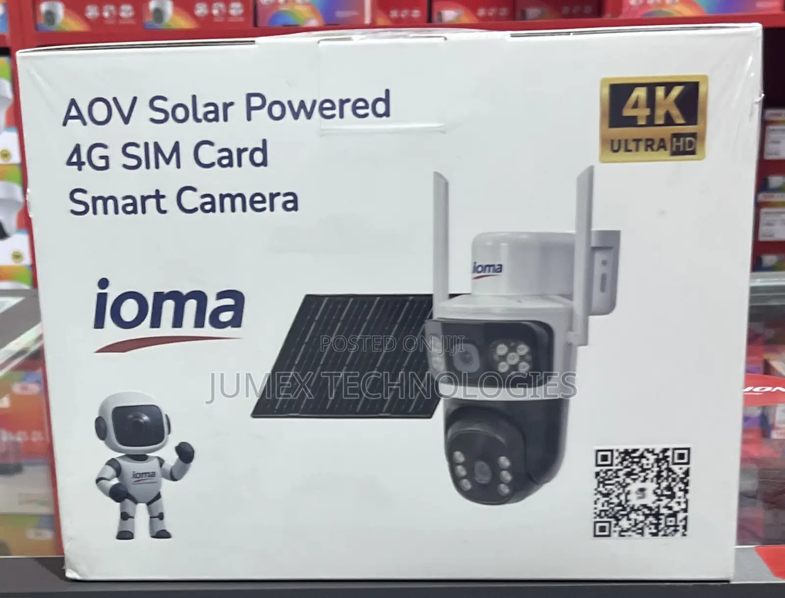 AOV Solar Powered 4G SIM Card Smart Camera Dual-Lens