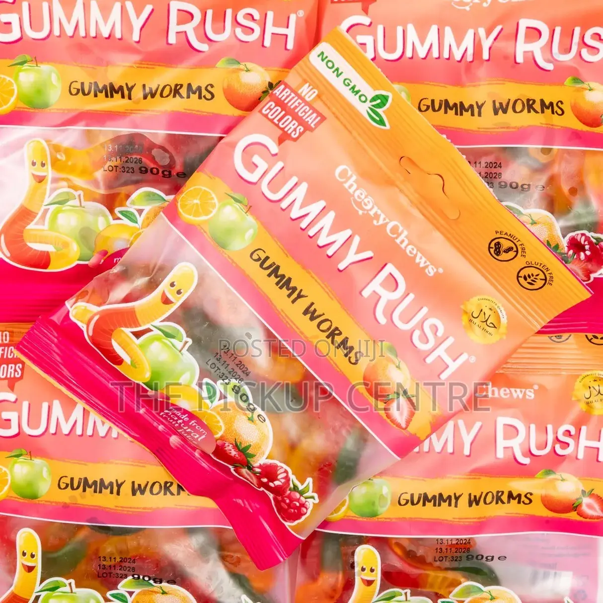 Gummy Rush Gummy Worms/15Ghs Each