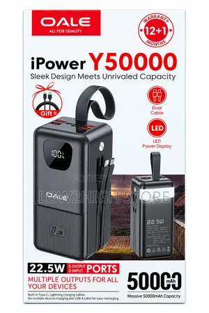 Oale iPower Y50000 50,000mAh 22.5W Power Bank - Low2High