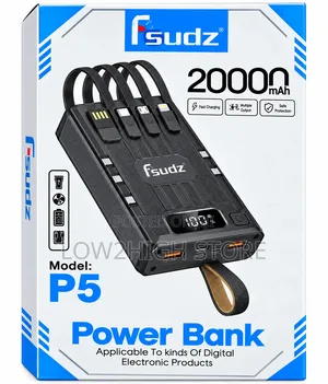 Fsudz P5 20,000mAh Fast-Charging Power Bank - Low2High