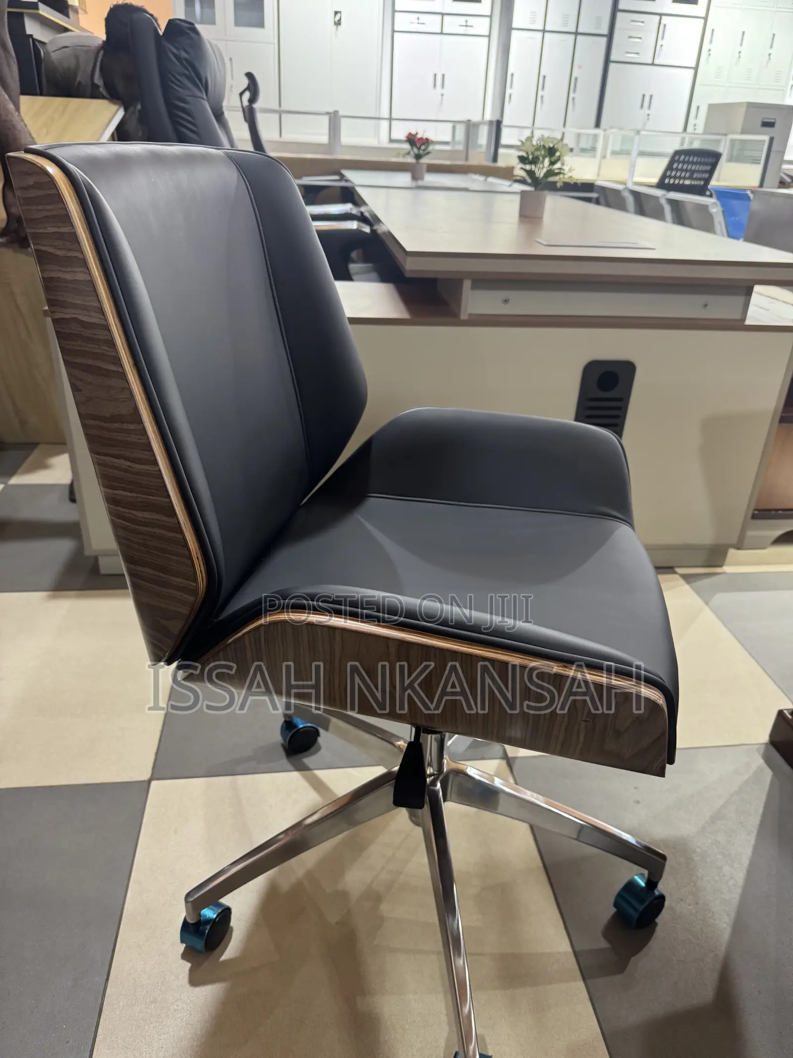 Luxury Ceo Wood Leather Chairs