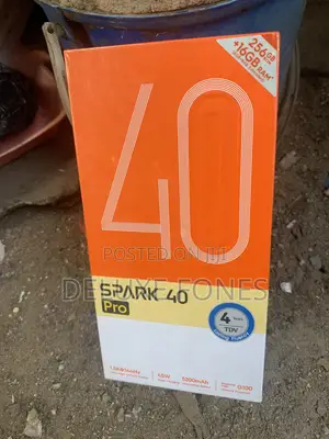 New Tecno Spark 40 Pro 256 GB Black