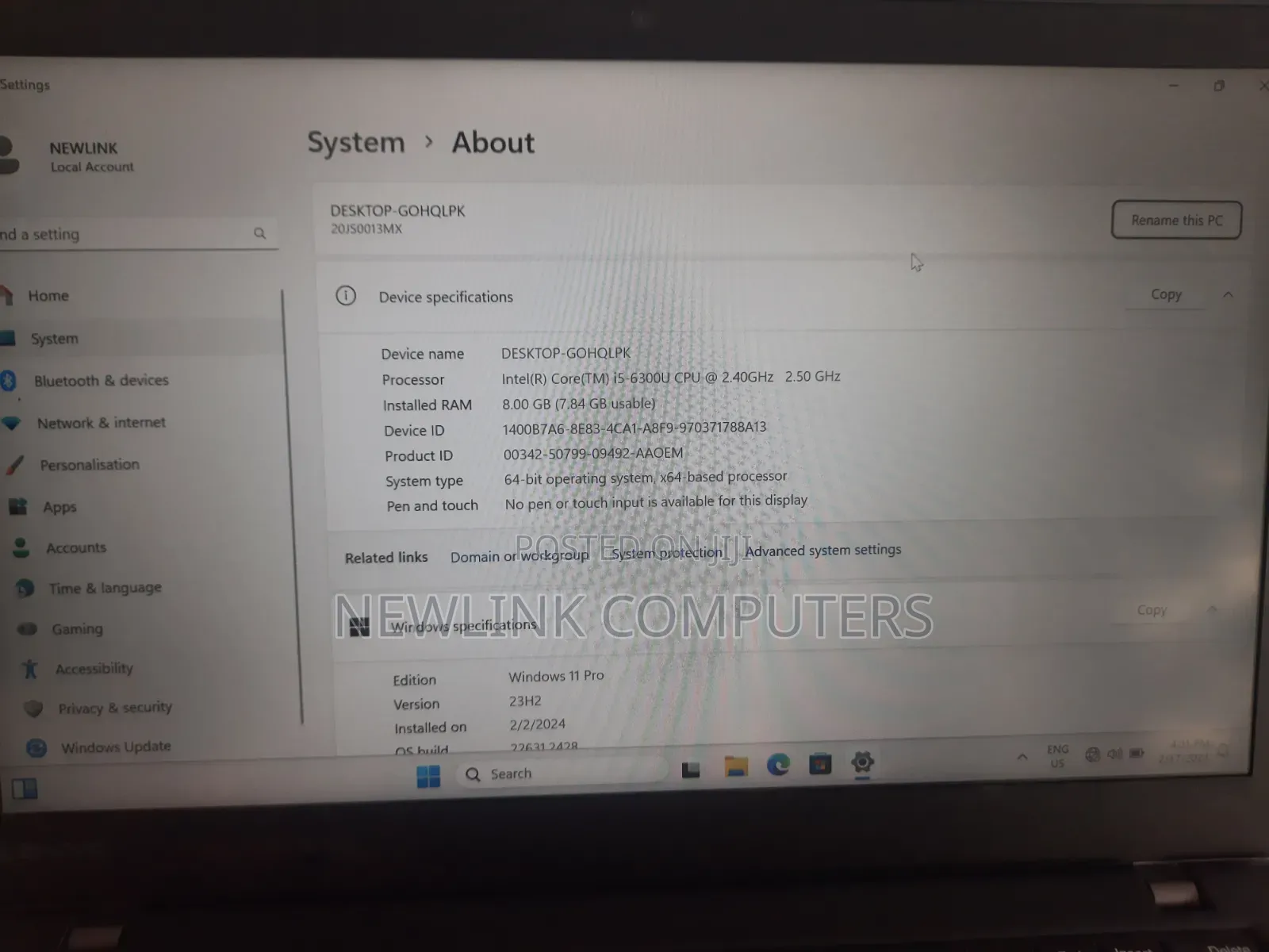 Laptop Lenovo ThinkPad T470s 8GB Intel Core i5 SSD 256GB