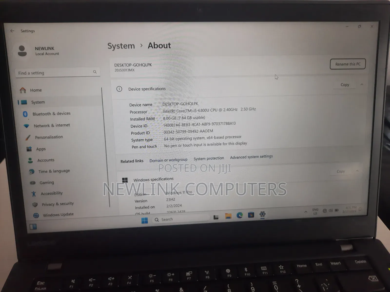 Laptop Lenovo ThinkPad T470s 8GB Intel Core i5 SSD 256GB