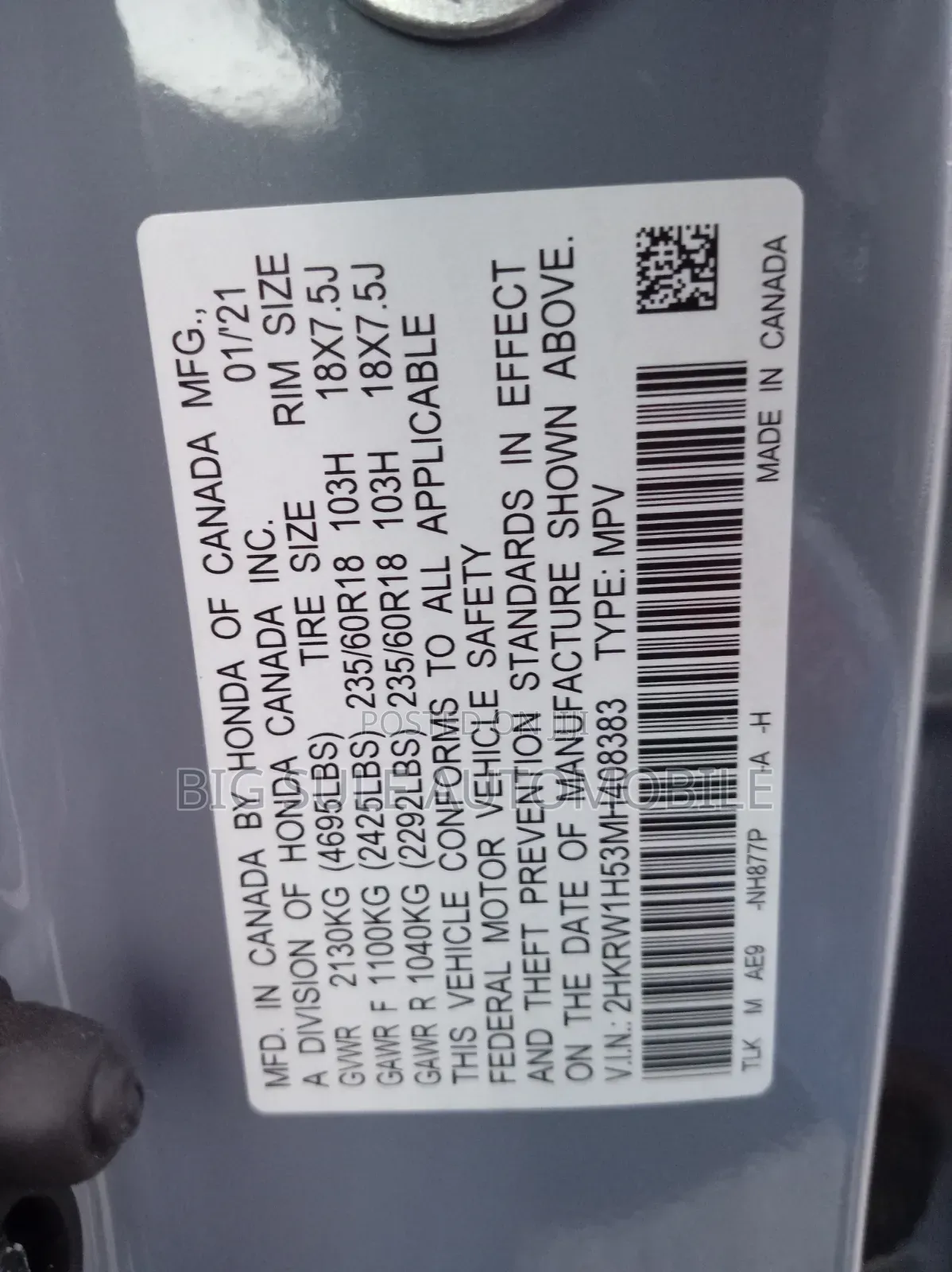 Honda CR-V EX 2021