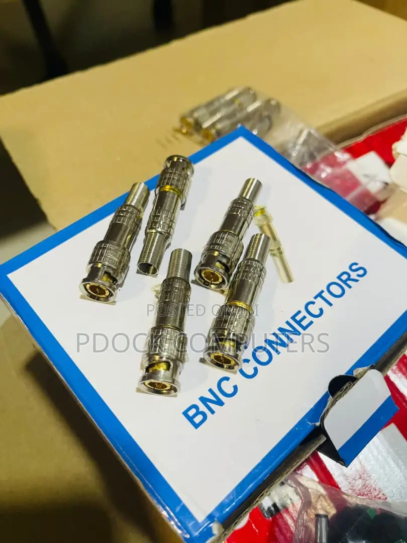 BNC Male Connector for RG-59 Coaxical Cable, Brass End, 10PACK