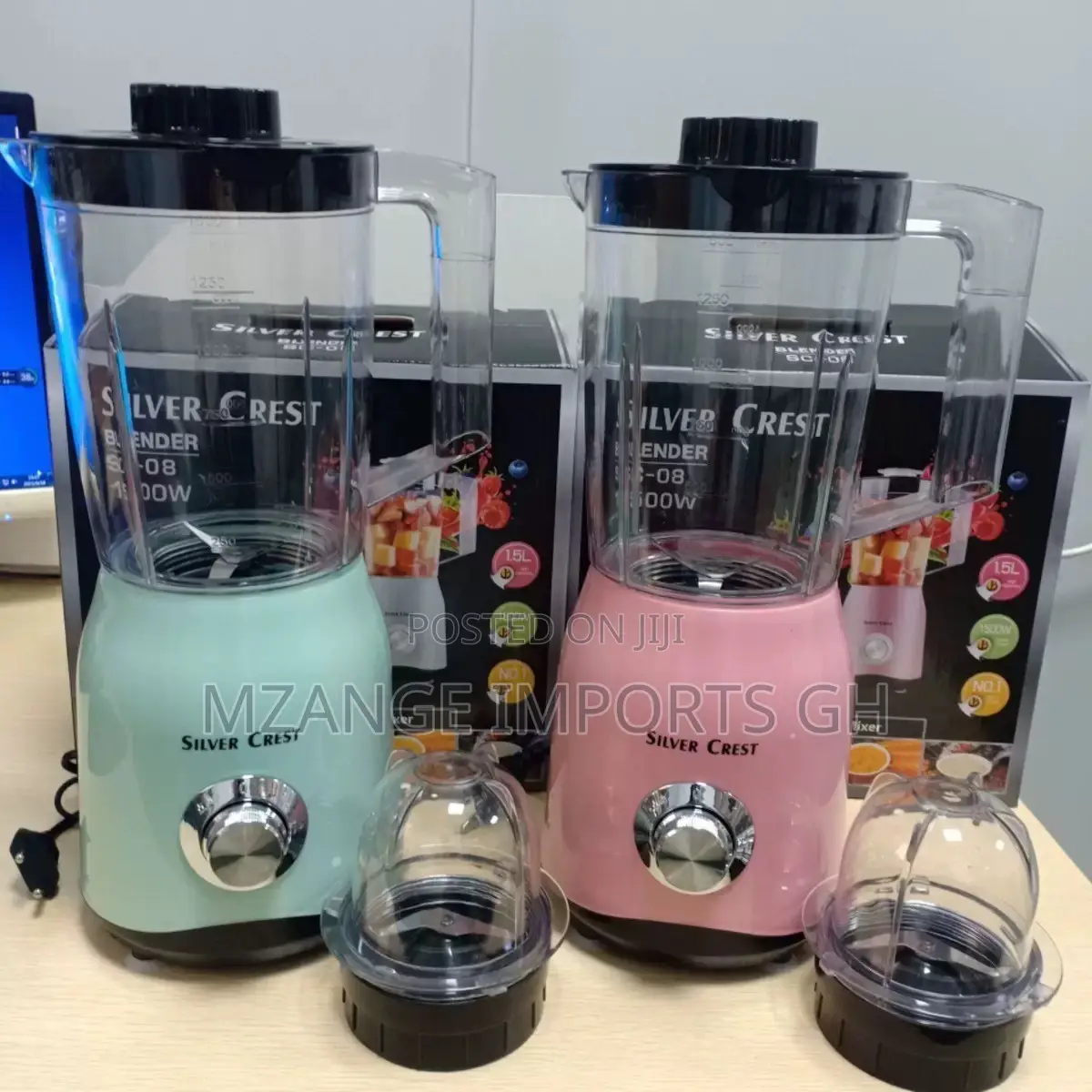 1.5L Silver Crest 2in1 Double Jar Blender