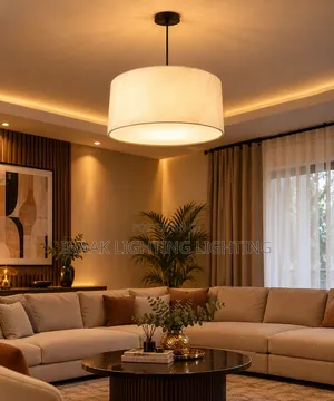 Modern Fabric Drum Pendant Light