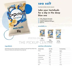 Popchips - Sea Salt Potato Chips, 85g (Pack of 8)