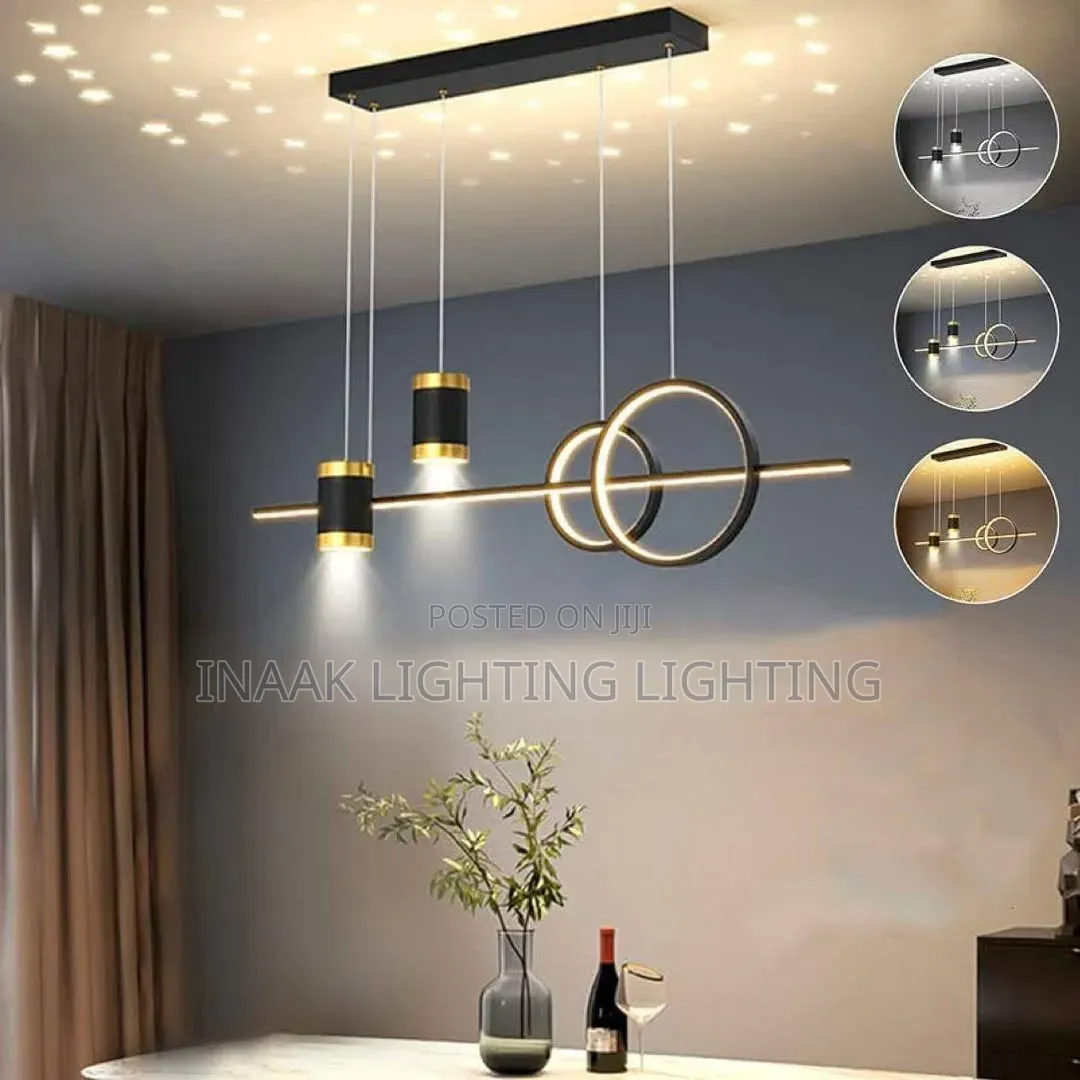 Nordic 2 Ring Linear Pendant Light