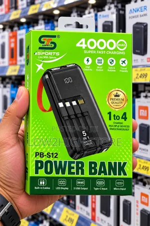 Sports PB-S12 40,000mAh Super Fast-Charging Power Bank - Low2High