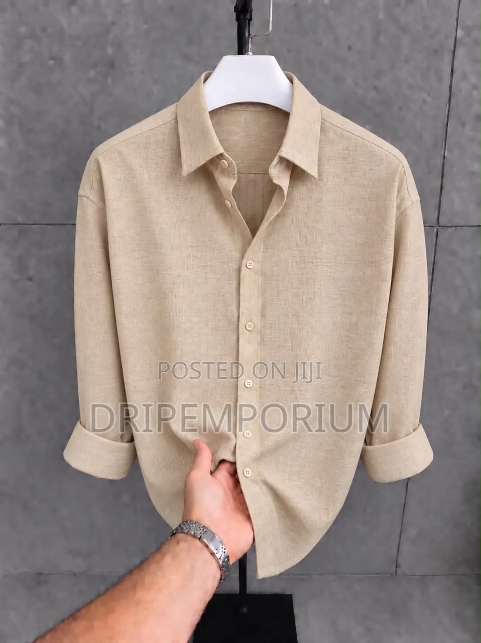 Beige Linen Shirt