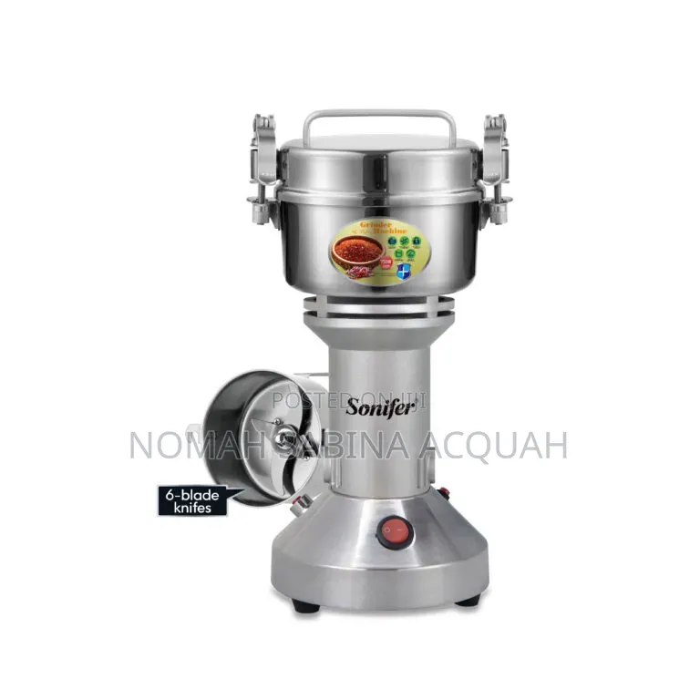 Sonifer Stainless Steel Spices Grinder Machine ,1,800W (350g)